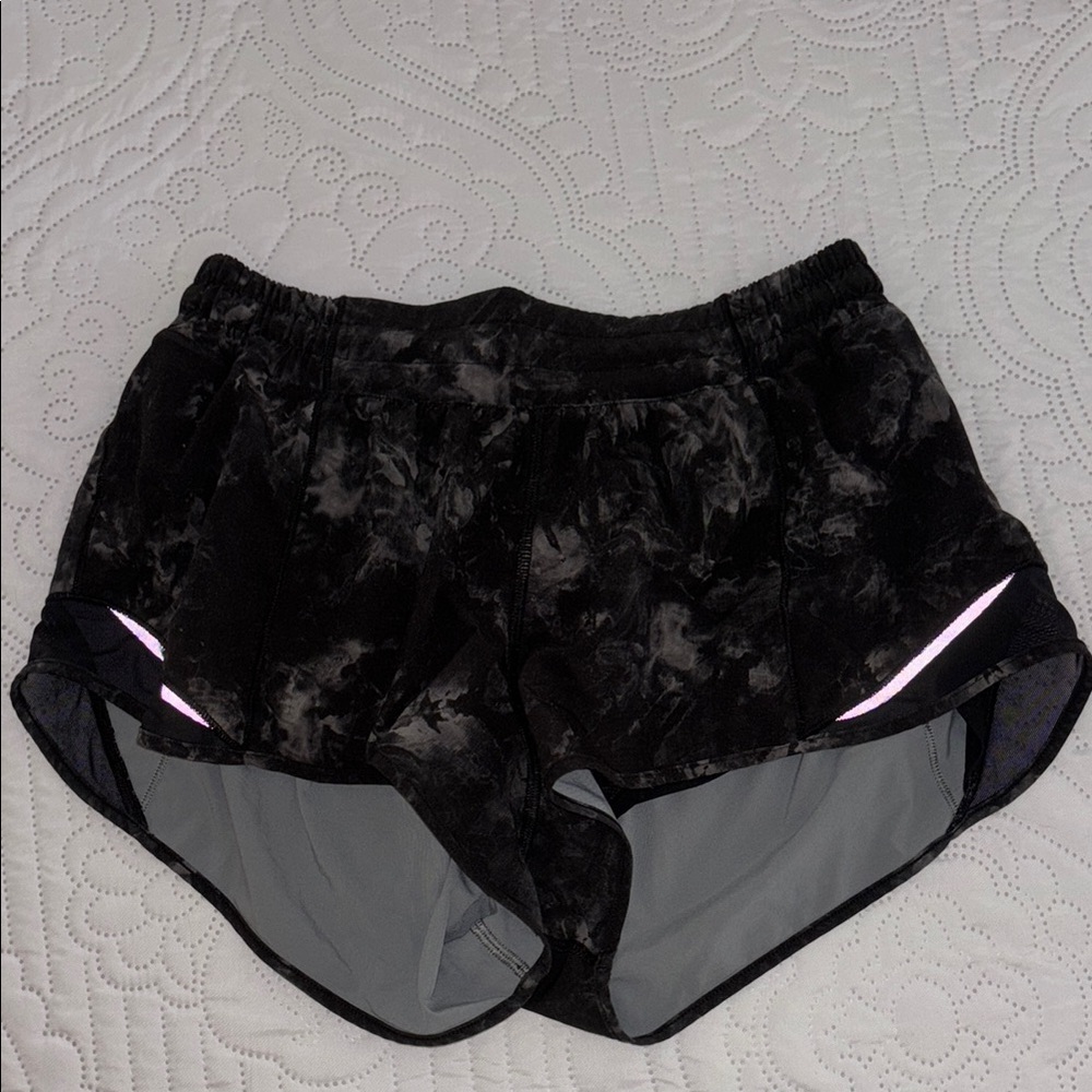 Black and Gray Lululemon Shorts size 8, 2.5 inches